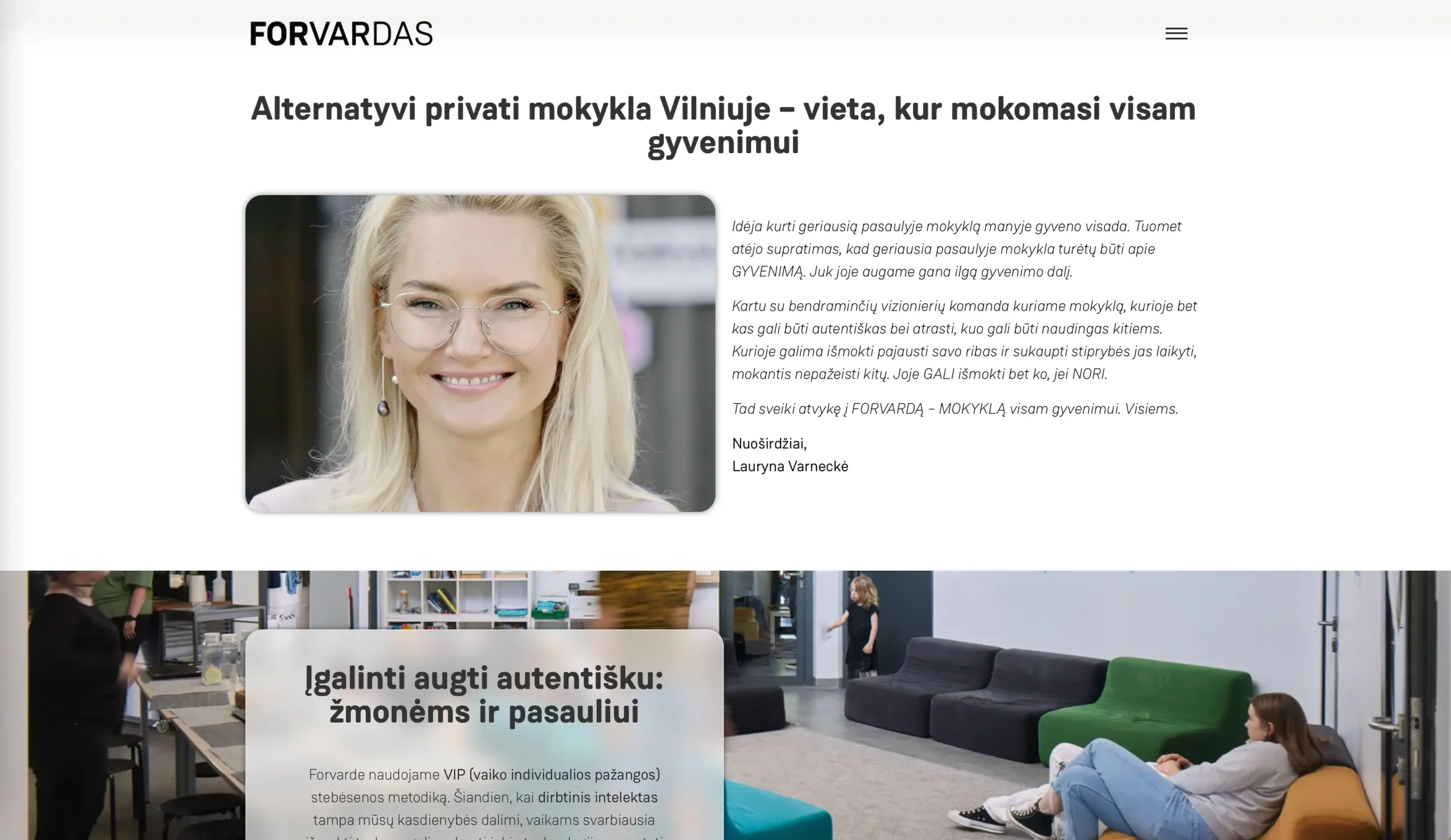 forvardas website redesign