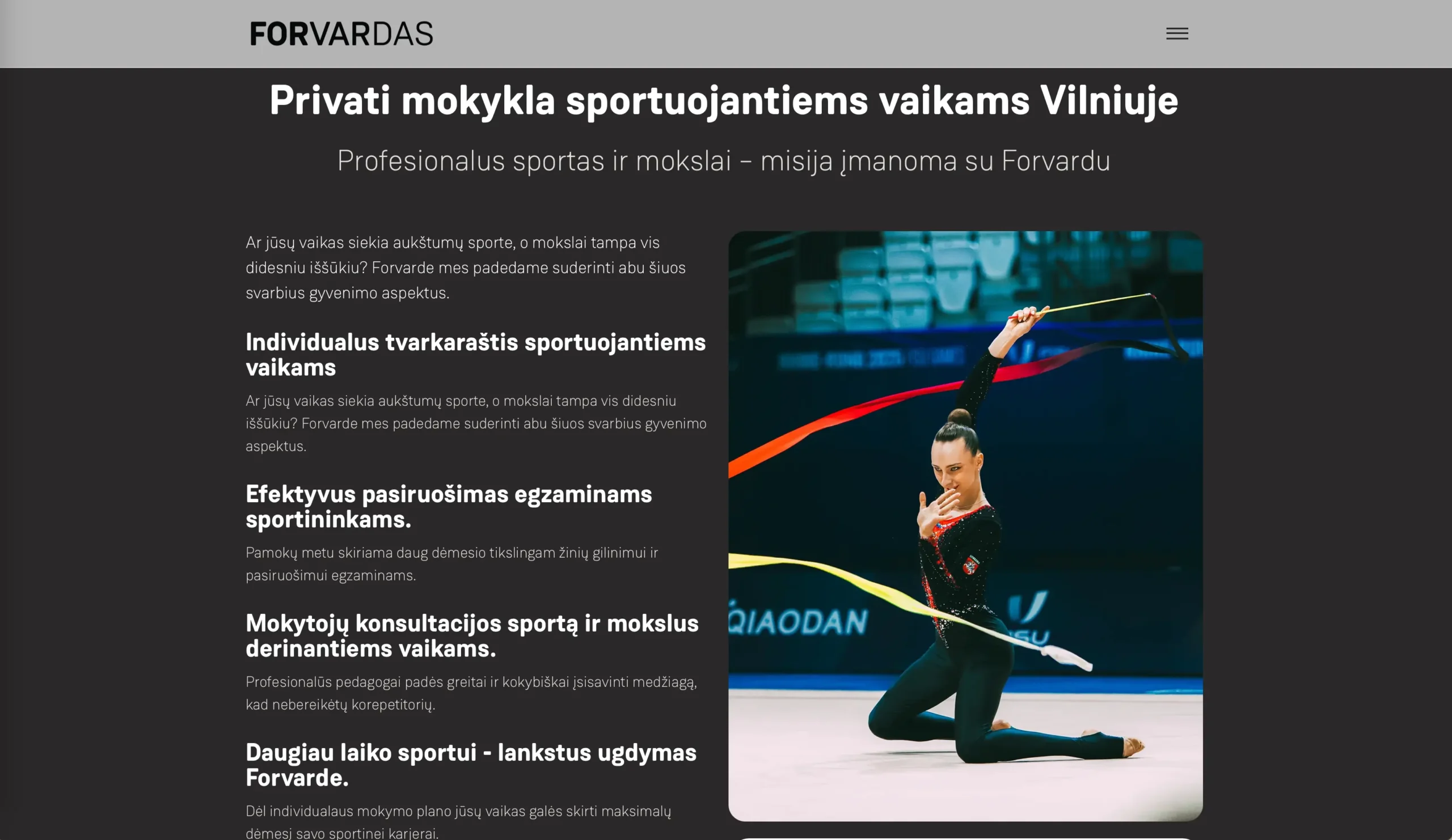 forvardas website redesign