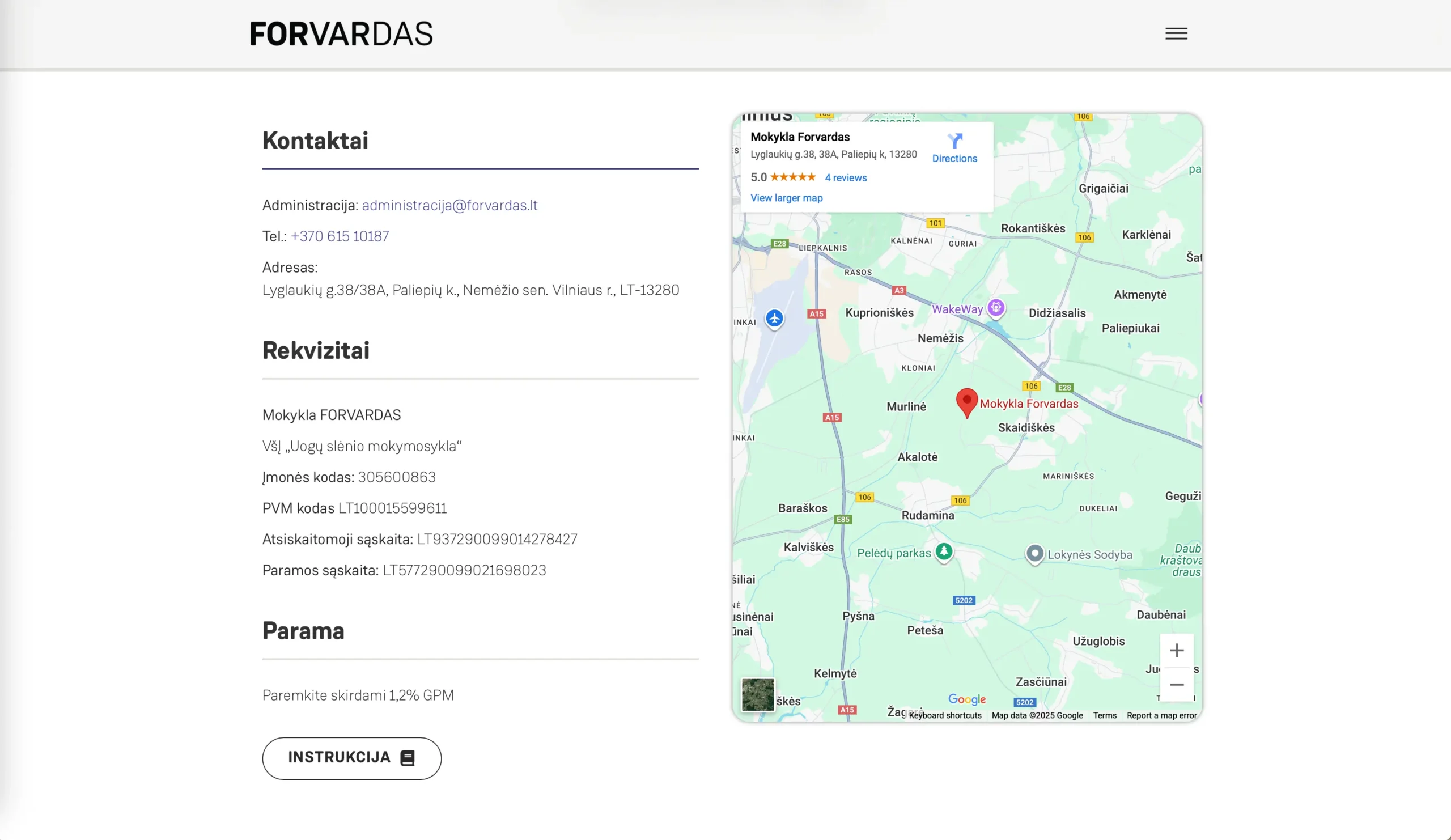 forvardas website redesign