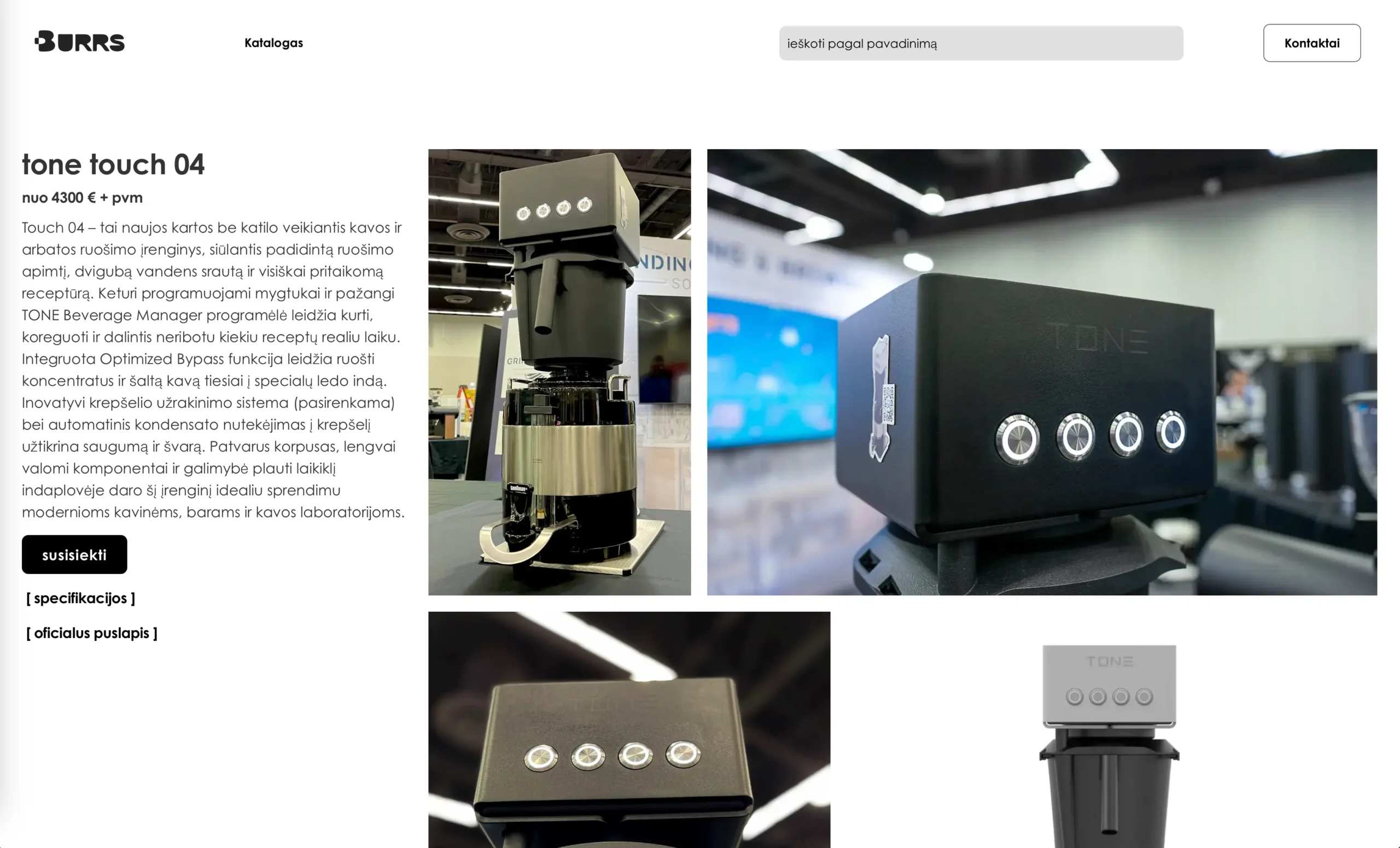burrs coffee equipment catalog