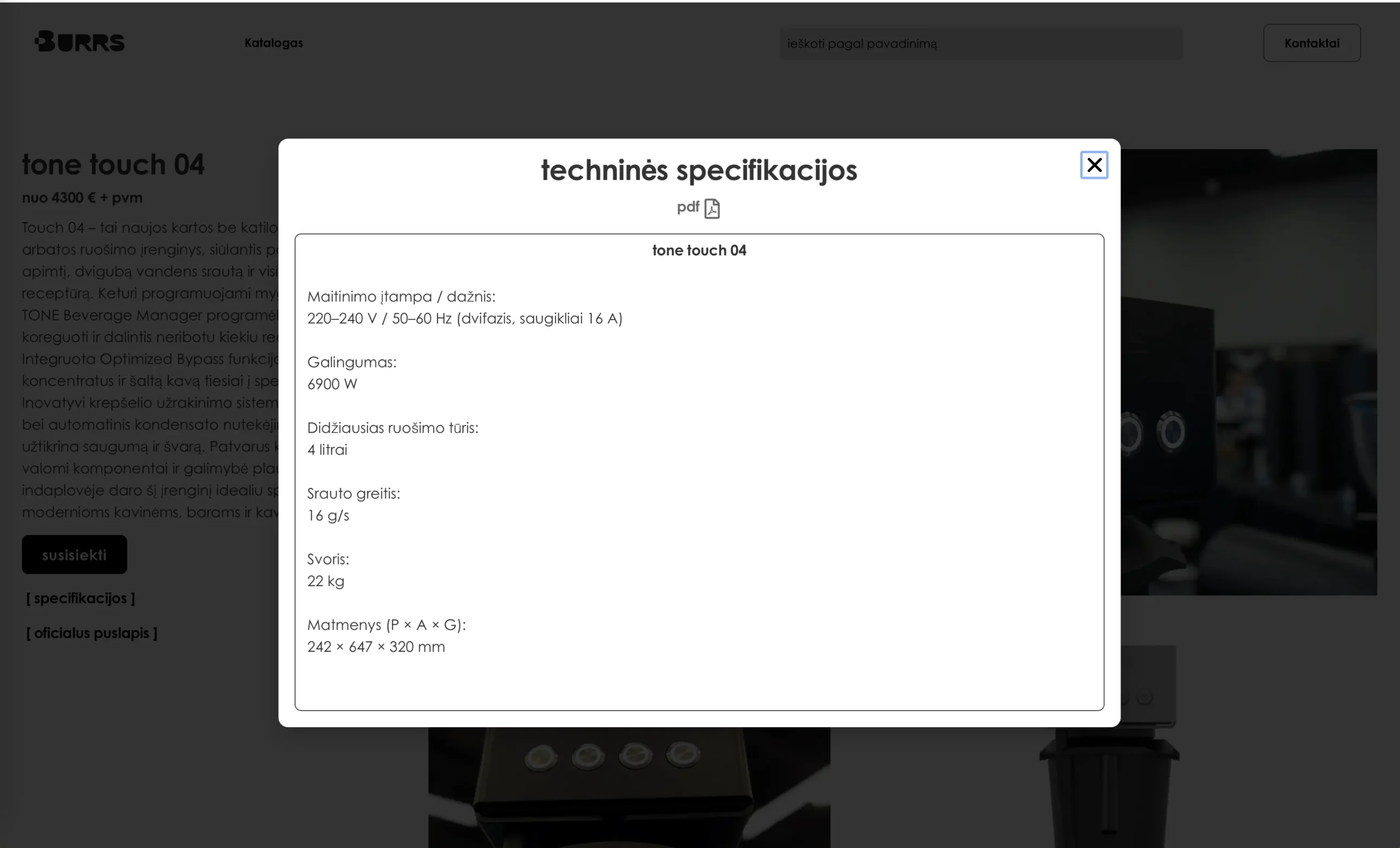 burrs coffee equipment catalog
