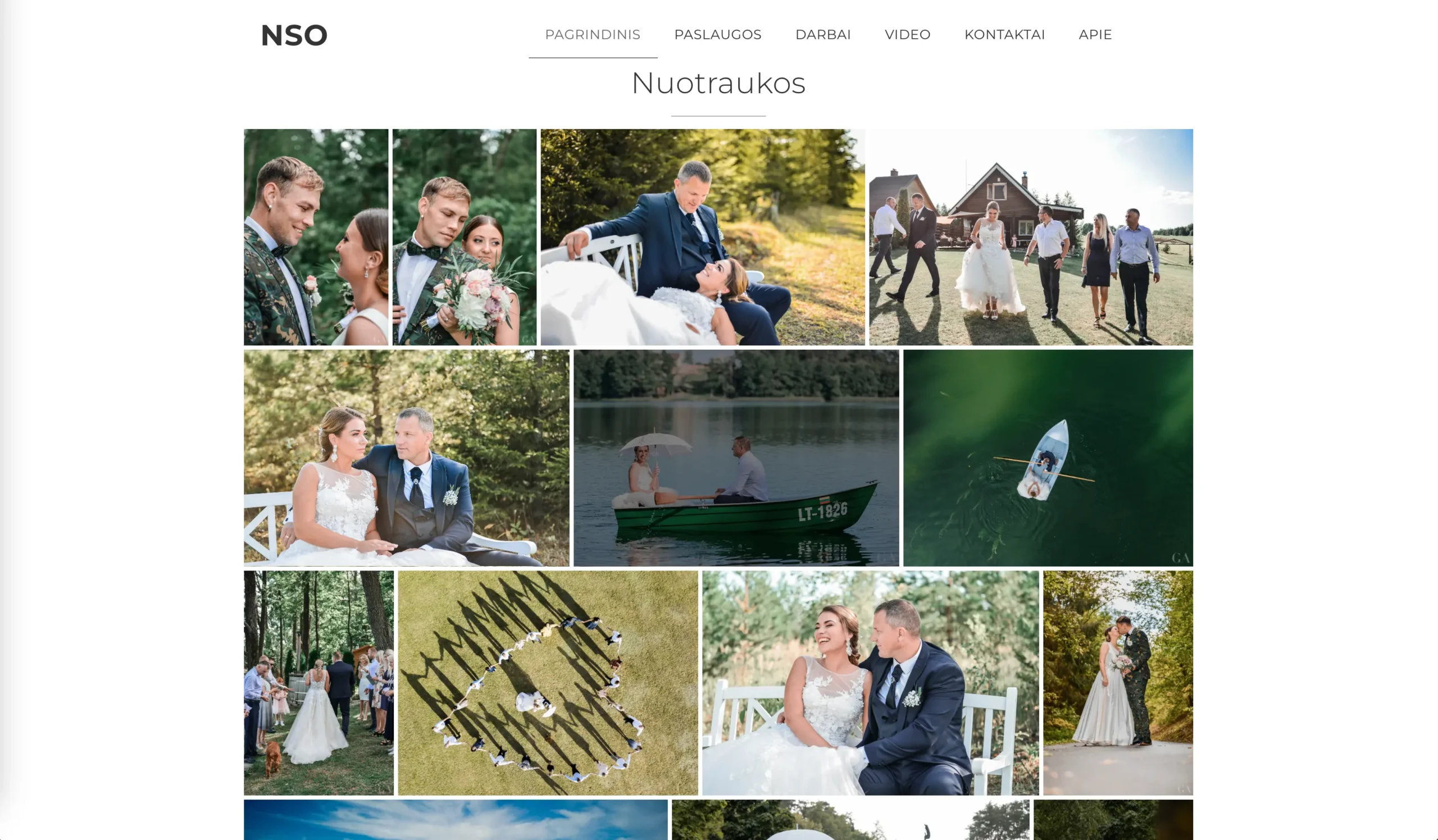 photographer portfolio website