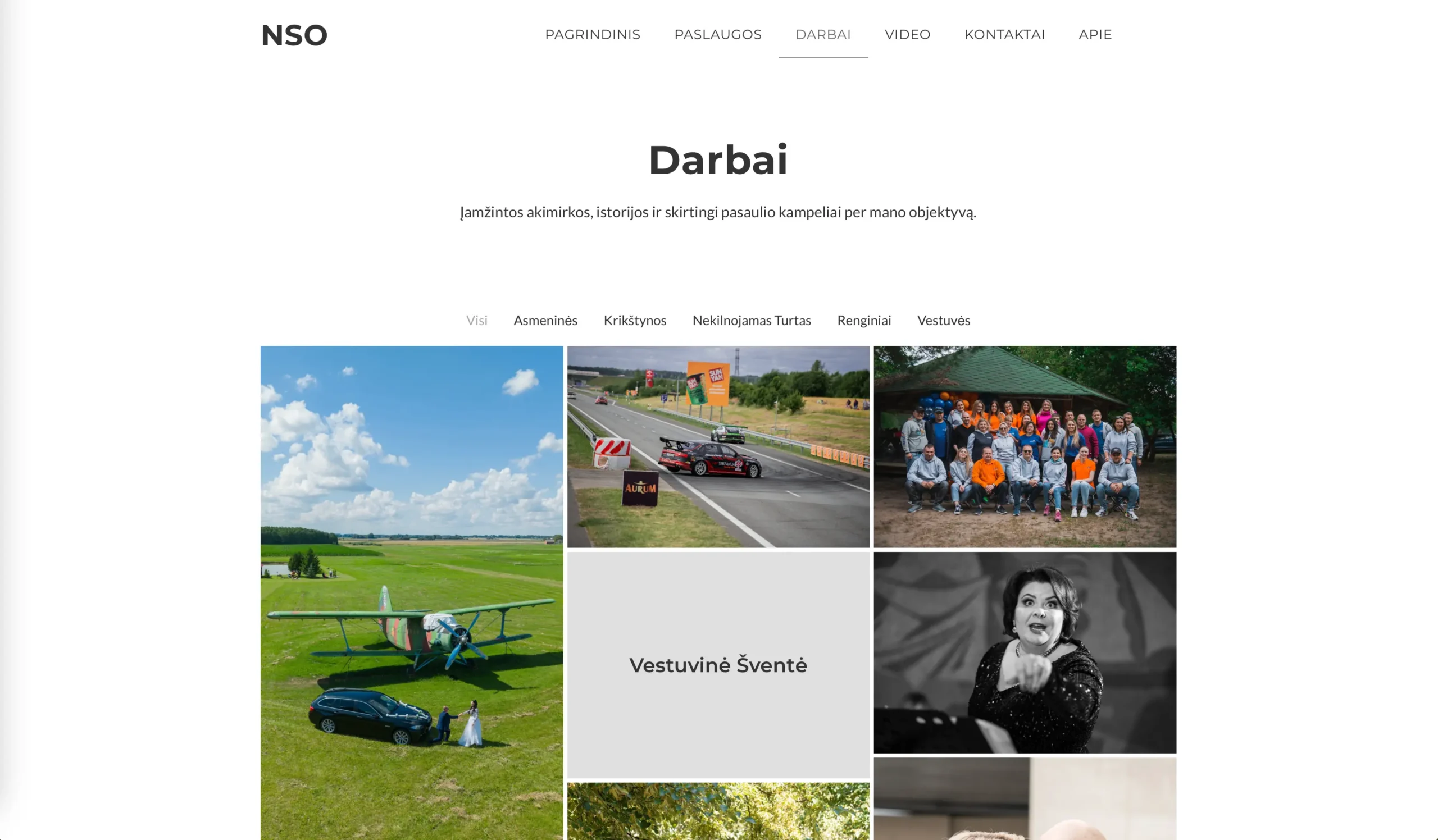 photographer portfolio website