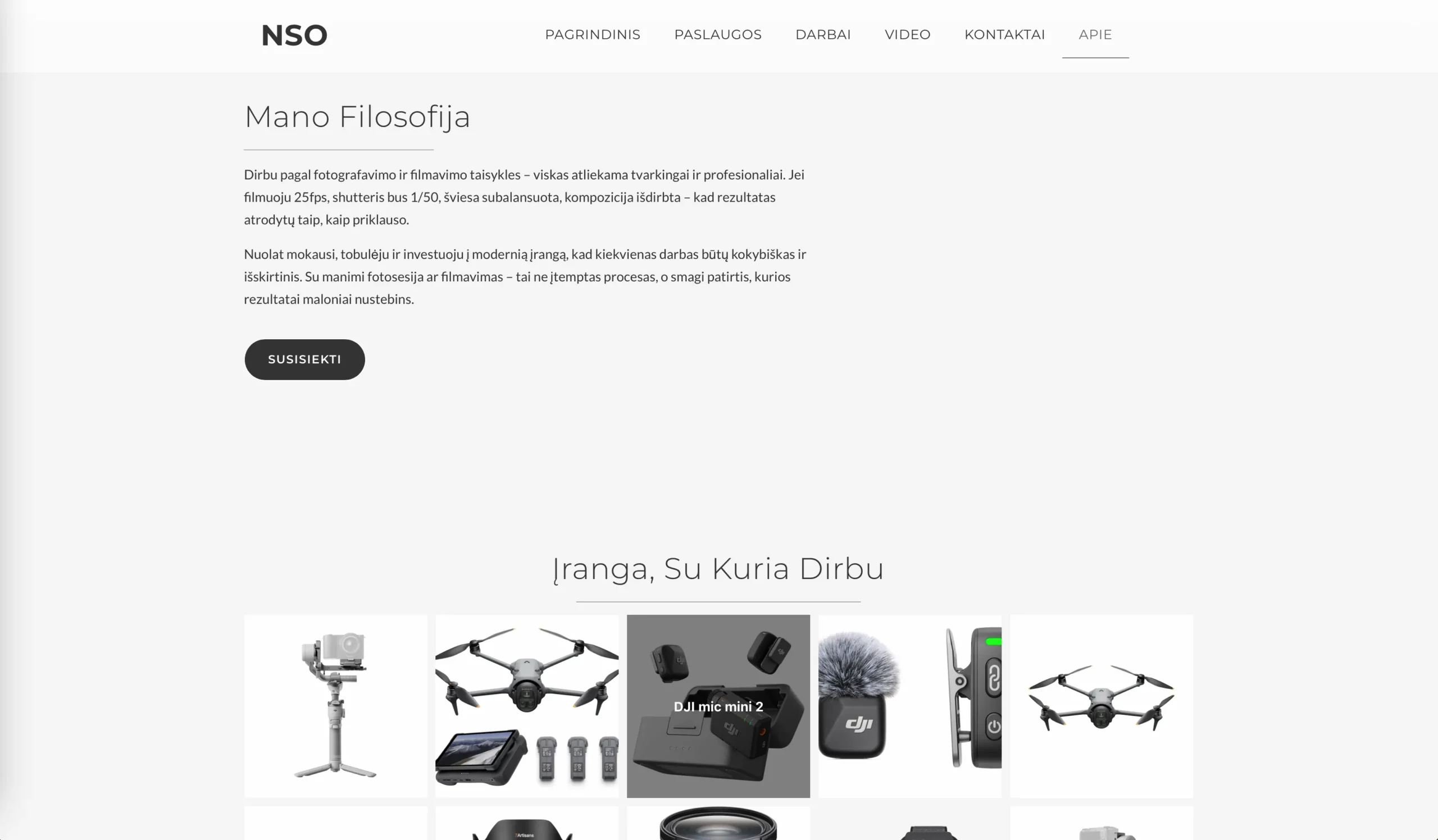 photographer portfolio website